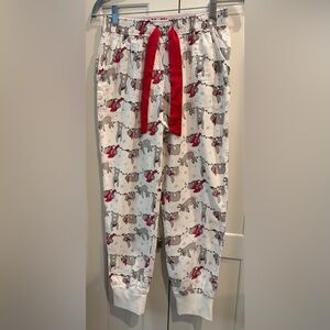 Hollister Women's Flannel Sleep Jogger Pajama Pants with Adorable Sloth Design